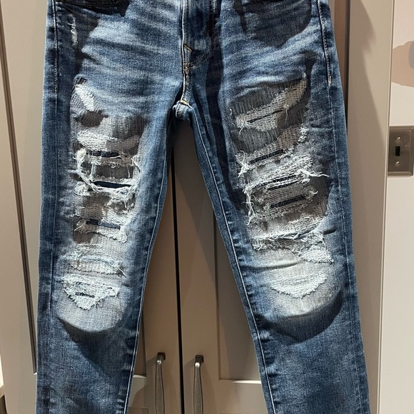 American Eagle Outfitters Other - American Eagle Outfitters Ripped Blue Skinny Jeans
